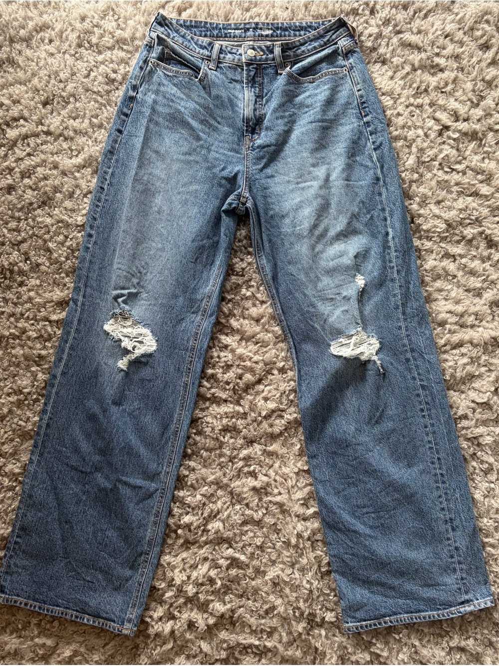 Old Navy Women's Curvy Sky-Hi Wide Leg Tall Jeans